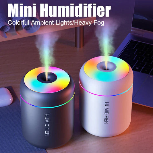 Mini Humidificador LED RGB Portátil