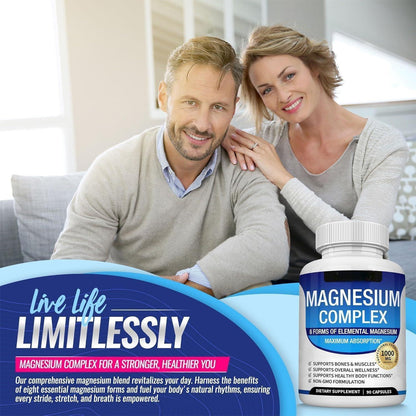Magnesium Complex 1000MG/ 90 Cápsulas compuestas de glicinato